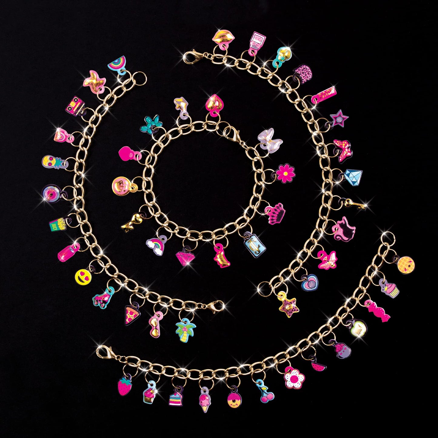 Make It Real - Juicy Couture Absolutely Charming Bracelet Making Kit - Kids Jewelry Making Kit - DIY Charm Bracelet Making Kit for Girls - Friendship