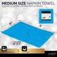 Amcrate Big Party Pack 100 Count Caribbean Blue Beverage Napkins - Ideal for Wedding, Party, Birthday, Dinner, Lunch, Cocktails. (4” x 4”)