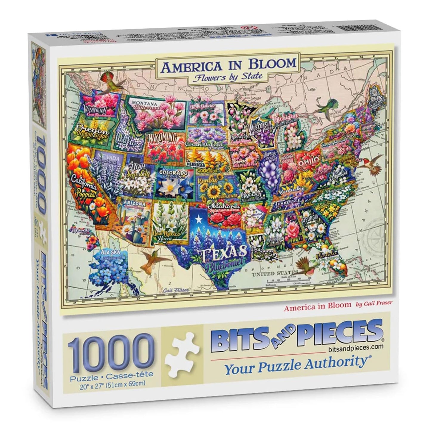 Bits and Pieces America in Bloom Jigsaw Puzzles, 1000, 20"x27"