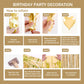 Engagement Party Decorations Set, Gold and White Balloon, MR & MRS Balloons with Foil Backdrop, Cake Toppers and Banners,Sash