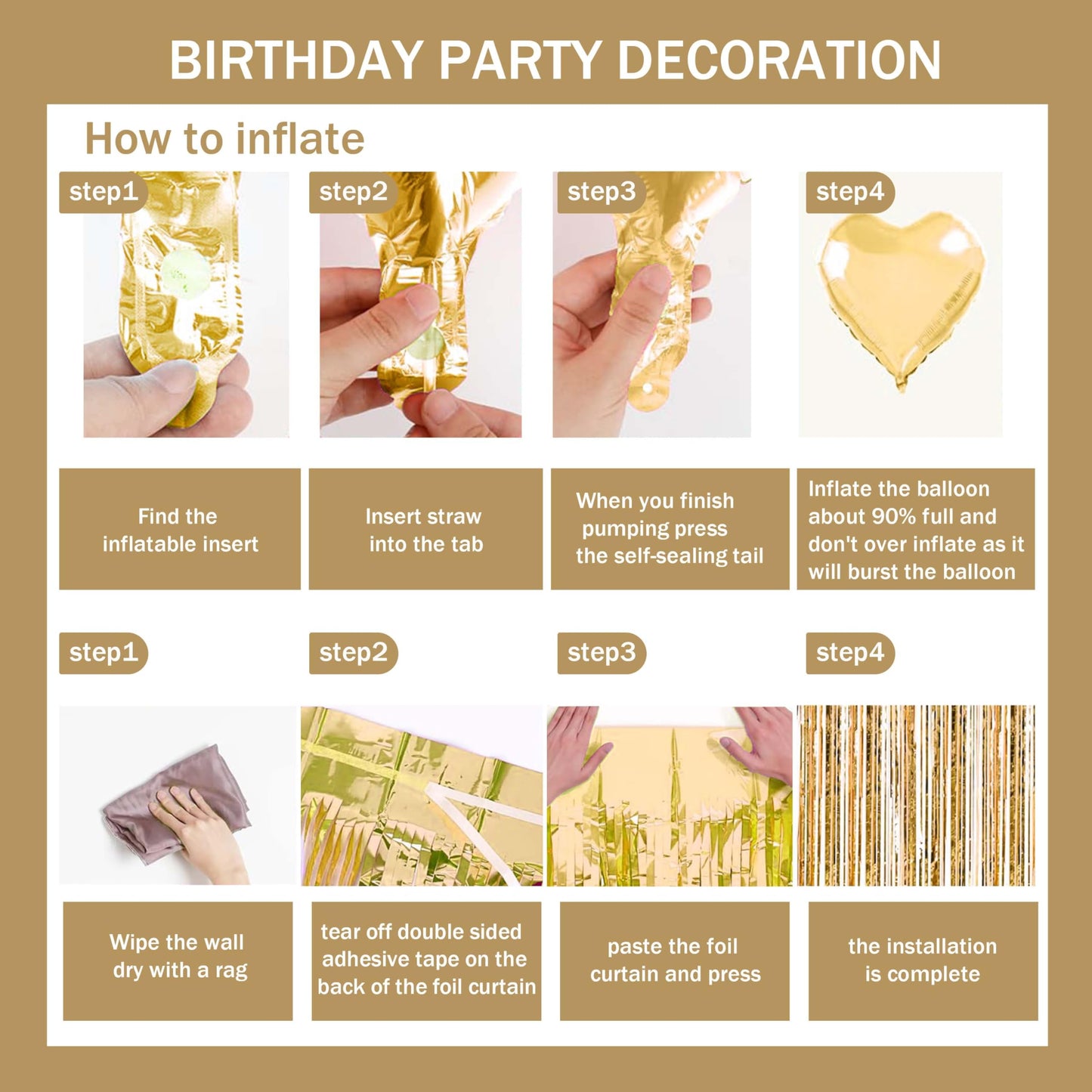 Engagement Party Decorations Set, Gold and White Balloon, MR & MRS Balloons with Foil Backdrop, Cake Toppers and Banners,Sash