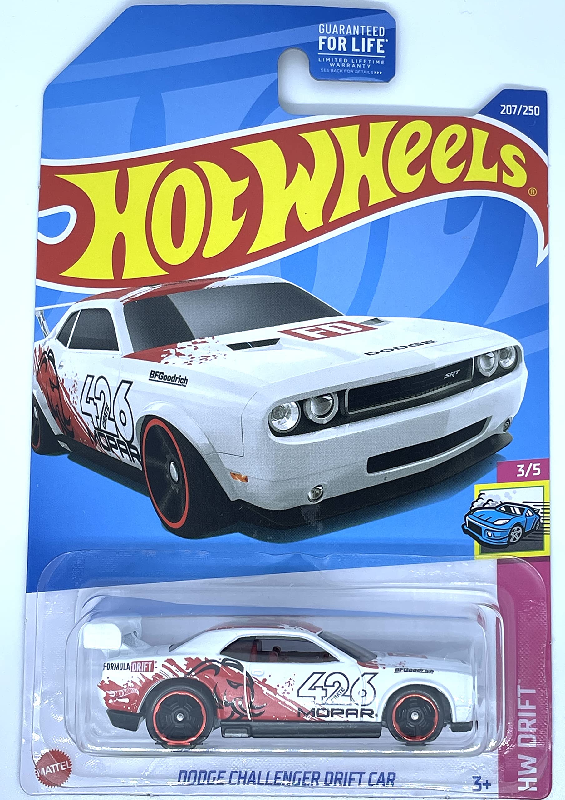 Hot Wheels 2022 - Dodge Challenger Drift Car - HW Drift 3/5 [White] 207/250