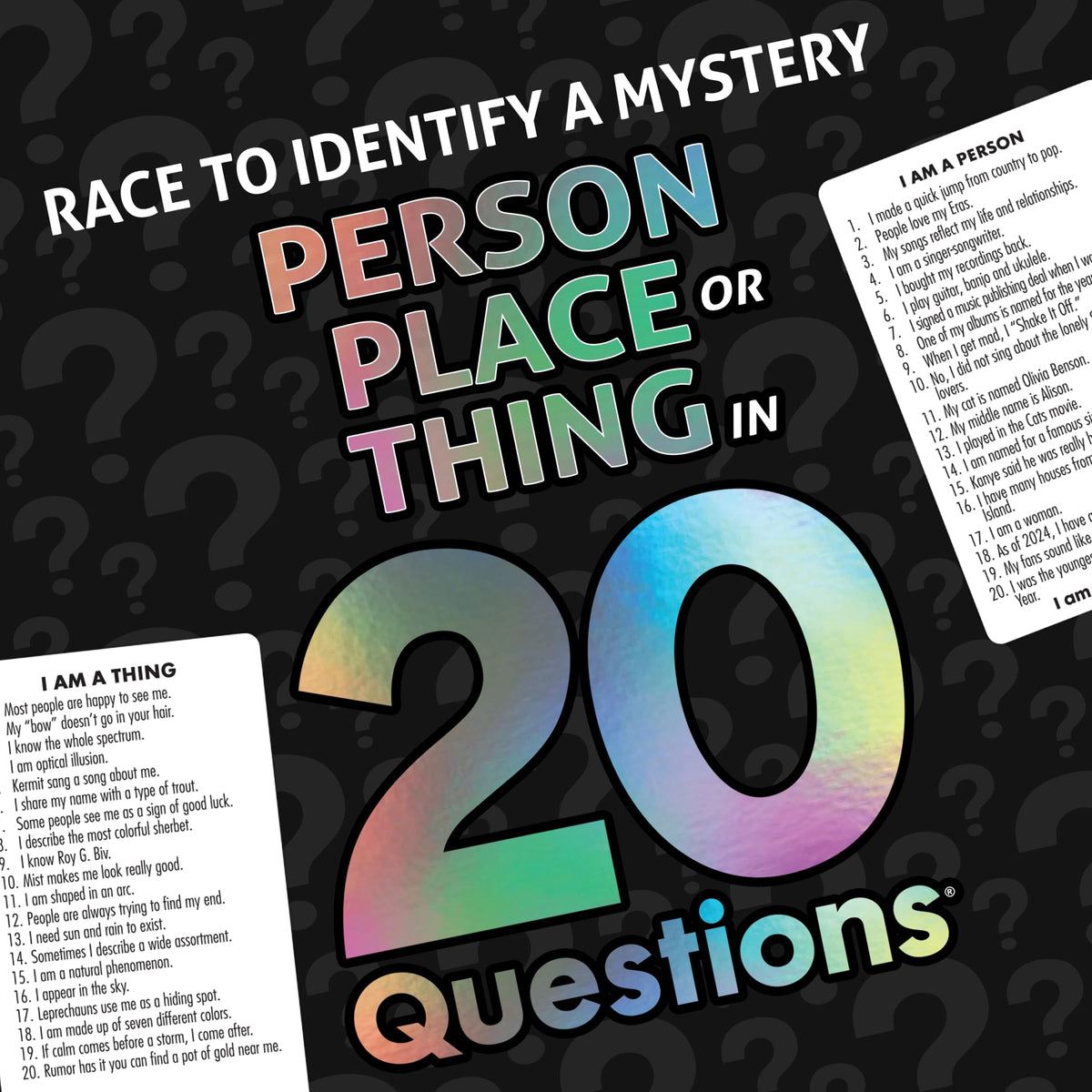20 Questions Travel Card Game Tin for Teens & Adults, Ages 12+
