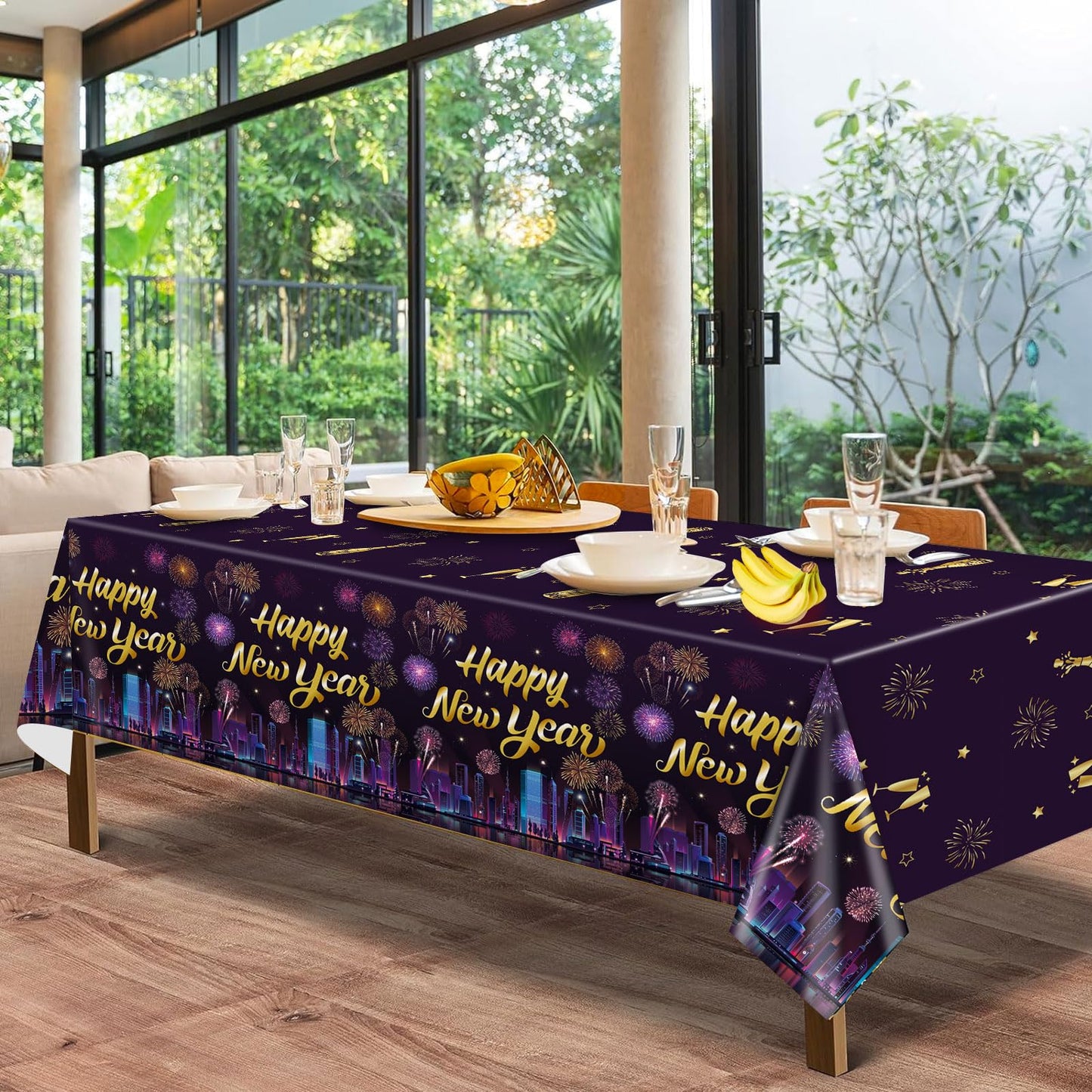 Yavxzvbw 3Pcs New Years Eve Party Supplies 2026 New Years Eve Tablecloth Happy New Year 2026 Tablecloth New Year Eve Decorations