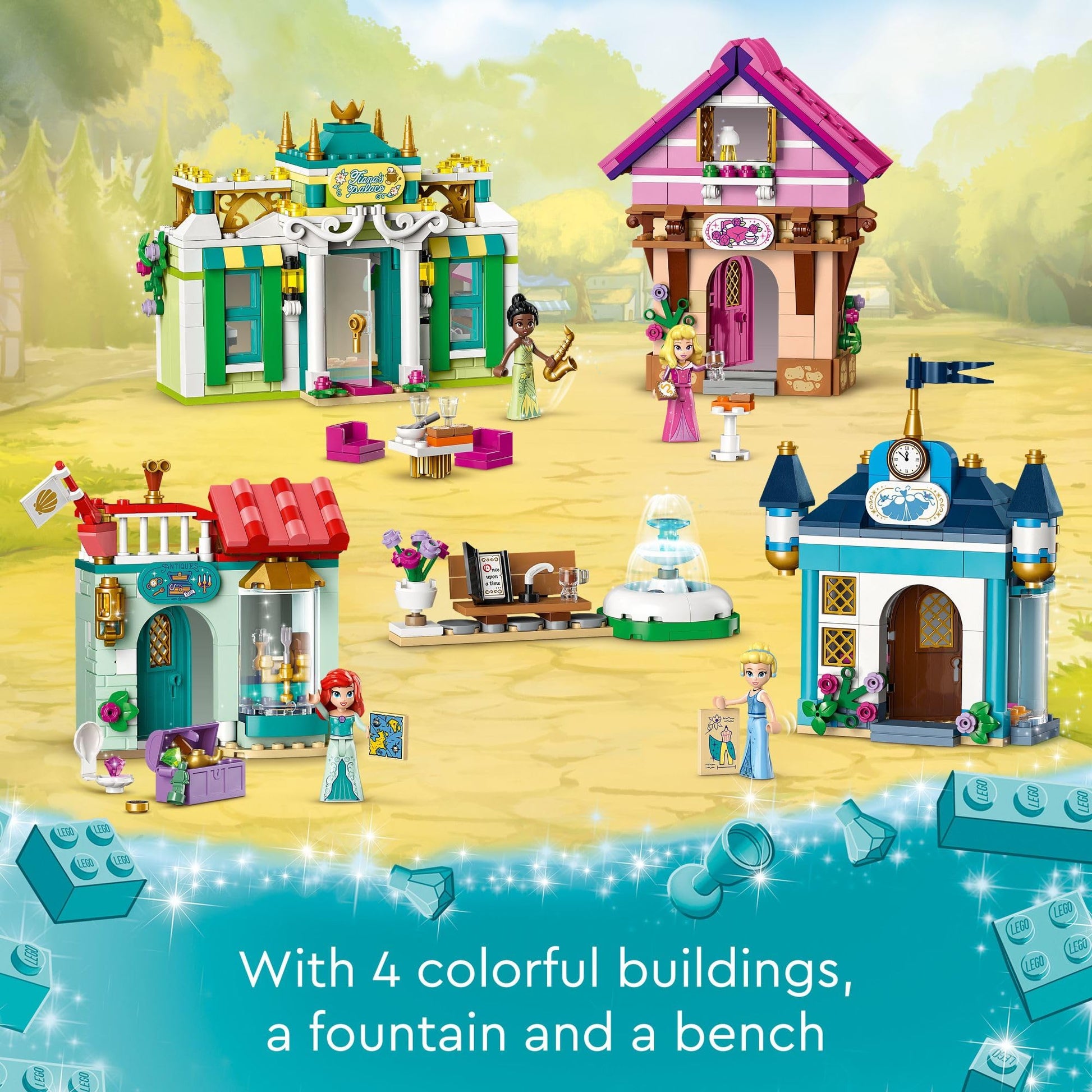 LEGO Disney Princess Market Adventure Building Toy Set - Pretend Play Disney Toy Figures & Playsets for Girls & Boys, Ages 6+ - Gifts for Kids,