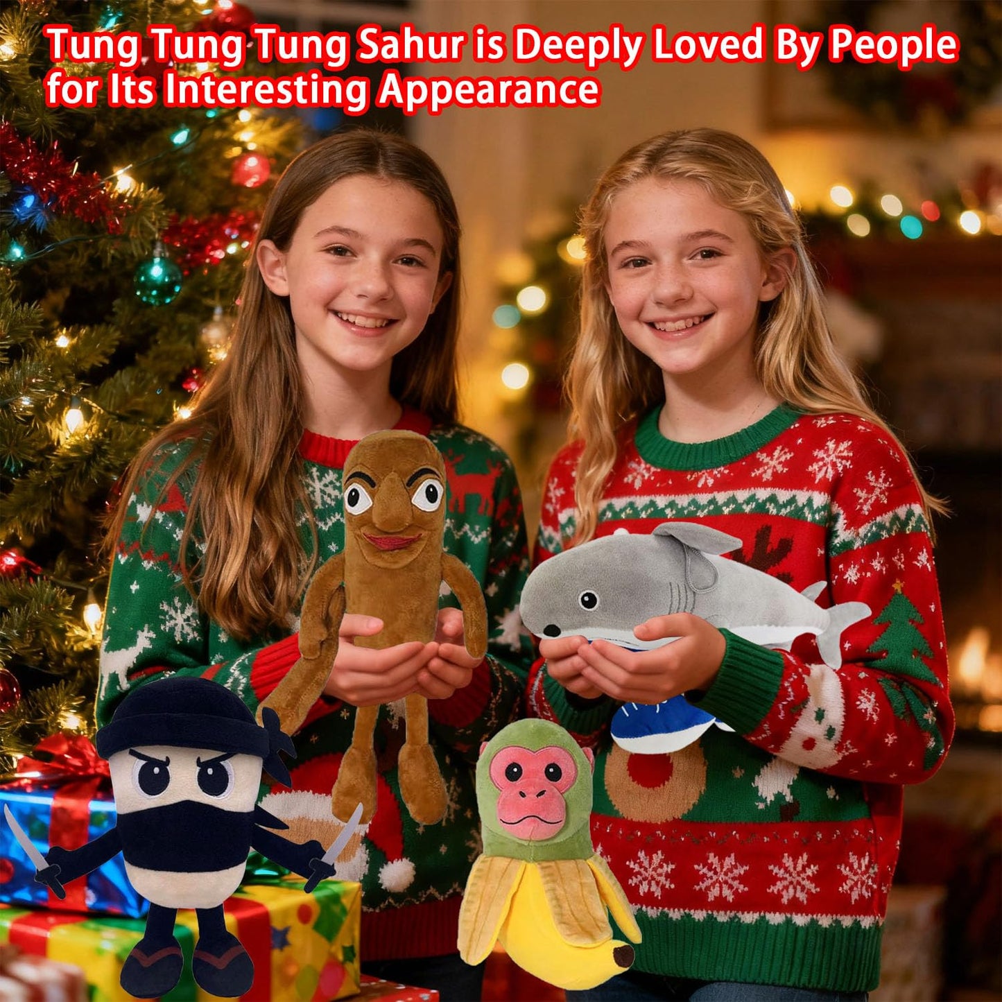 Italian Brainrot Inspired Plush Toy Tralalero Tralala Plush Soft Stuffed Dolls for Collectors, Funny Gift Ideas for Fans Room Decor (4PCS)