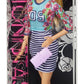 Barbie Fashionistas Doll Floral Top and Striped Skirt - Original