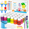 Shuttle Art Tempera Paint, 30 Colors (2 fl oz) Washable Paint for Kids with Glitter Metallic Neon Colors, Non-toxic Finger Painting for Toddlers