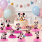 9Pcs Minnie Honeycomb Centerpieces, Cartoon Movie Theme Birthday Party Supplies, Double-Sided 3D Table Decorations & Favors for Kids