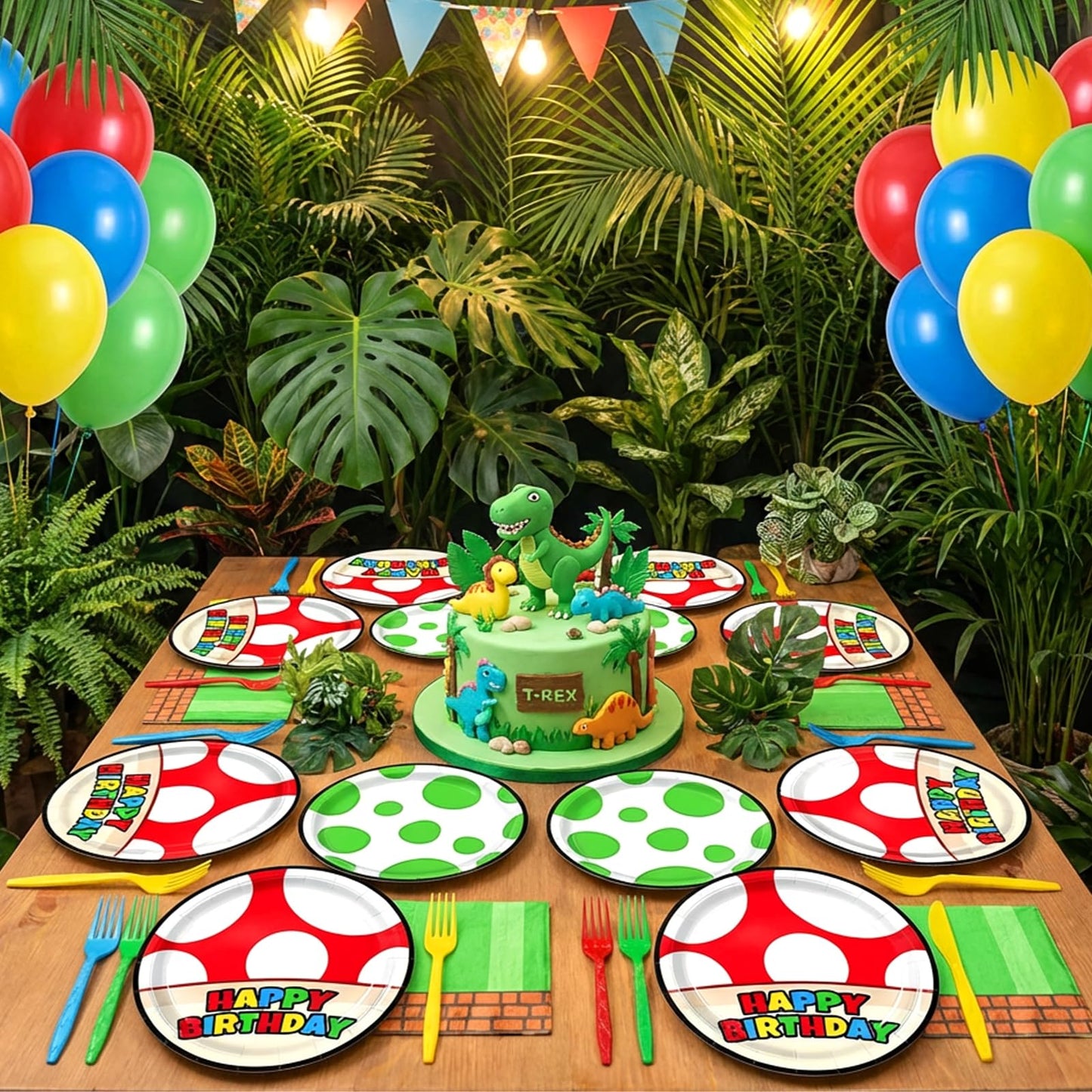 Uywgaun 96 Pcs Dots Birthday Party Decorations Paper Party Plates and Napkins for Dots Themed Party Supplies Dessert Tableware Set for Kids Woman