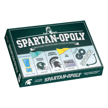 Late for the Sky Spartanopoly Board Game - Michigan State University Edition, 2-6 Players Family Strategy, Campus Theme Collectible