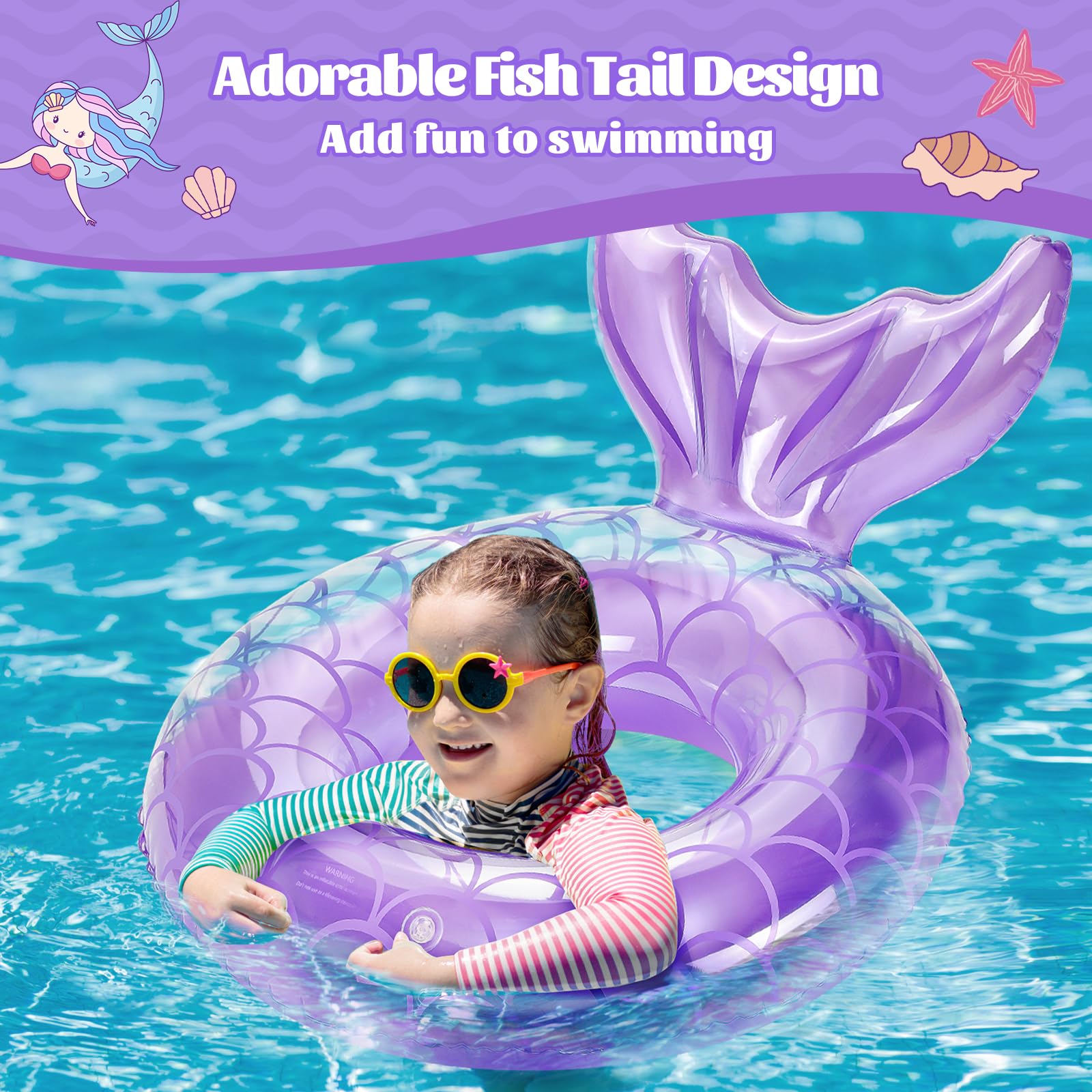 MoKo Kids Pool Floats, Inflatable Swim Ring Tube Raft Floaties for Adult