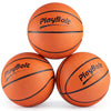 7-Inch Mini Basketballs Size 3 (3-Pack) Rubber w/ Hand Pump for Mini Hoops