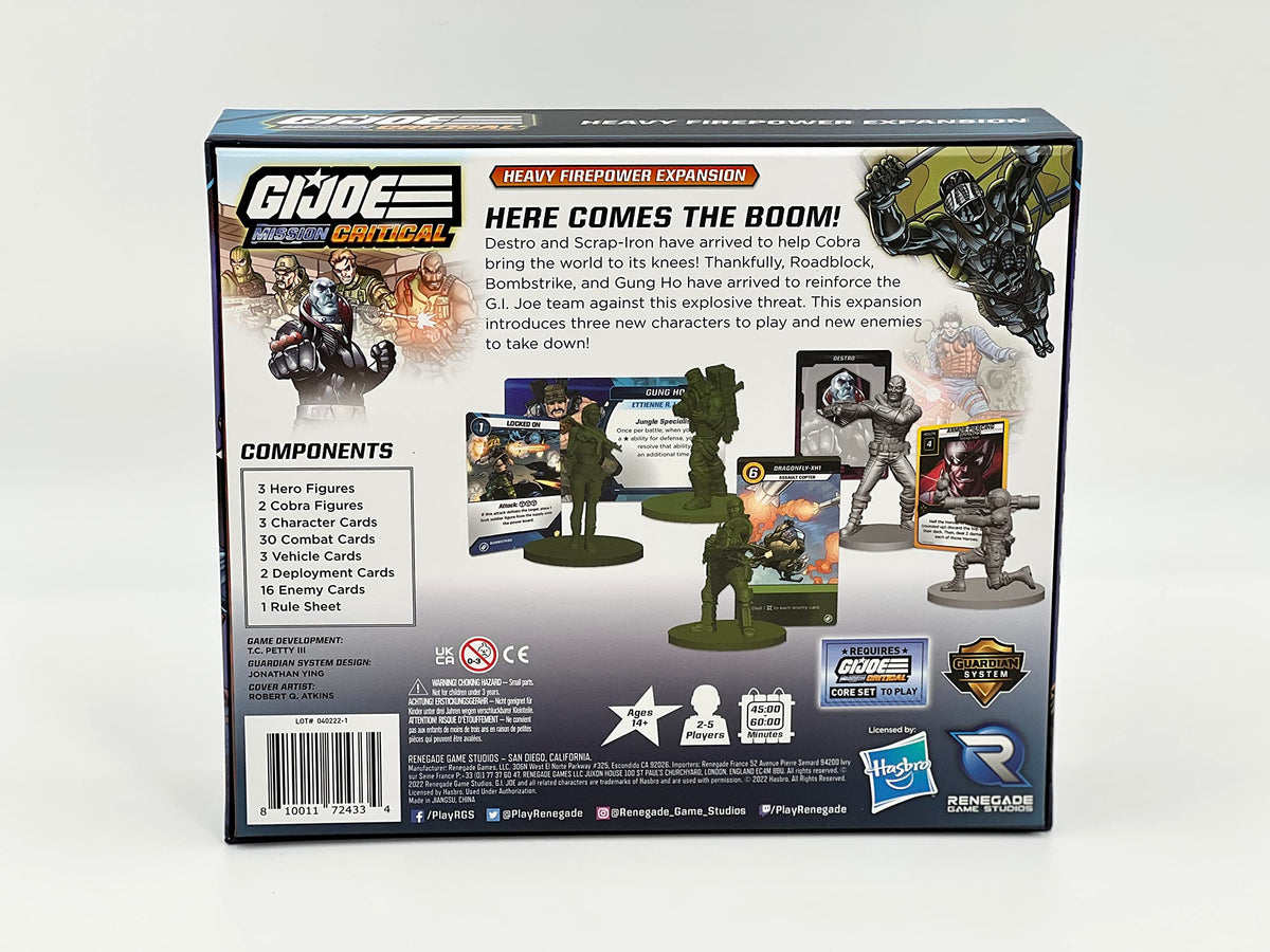 Renegade Game Studios G.I. Joe Mission Critical Heavy Firepower Expansion