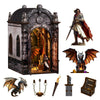 obzergem Book Nook Kit(Dragon Hidden Realm) DIY Miniature Kit Bookend, 3D Wooden Puzzle,with Dust Cover for Craft Enthusiasts
