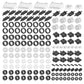 Wheels and Axles Sets Tires Building Kit with Windshield, Compatible with Lego Wheels and Axles, 186 Pcs Car Parts and Classic Pieces Accessories