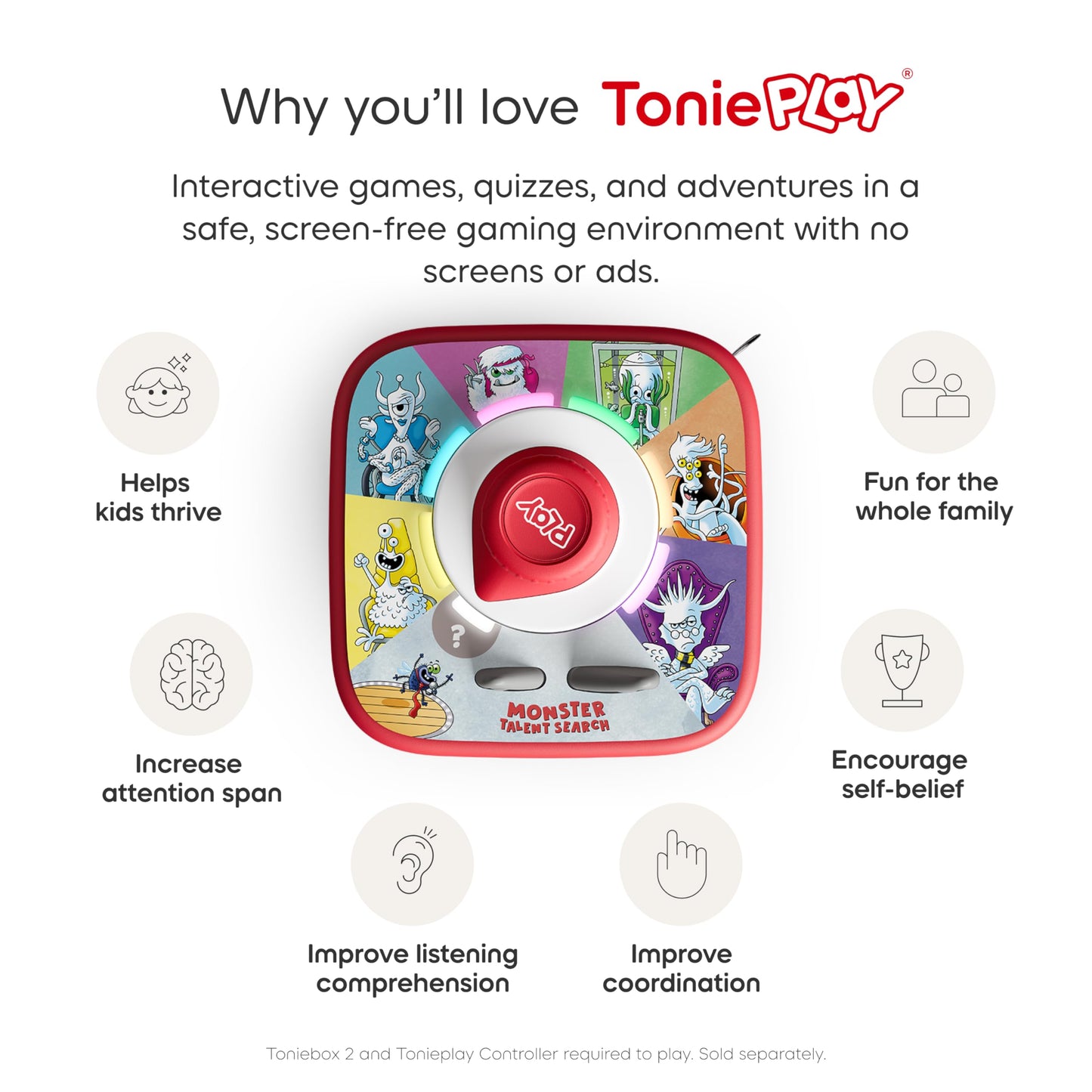 Tonies Monster Talent Search Tonieplay Story Game [Requires Toniebox 2 & Controller]