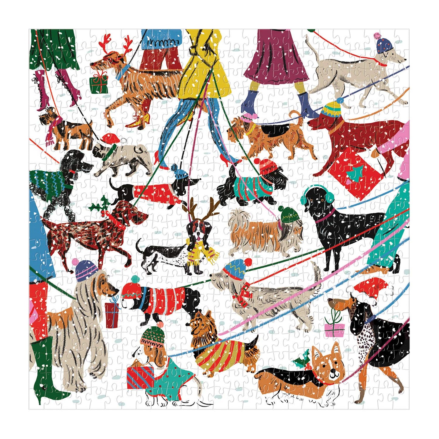 Galison - Winter Dogs 500 Piece Jigsaw Puzzle for Adults