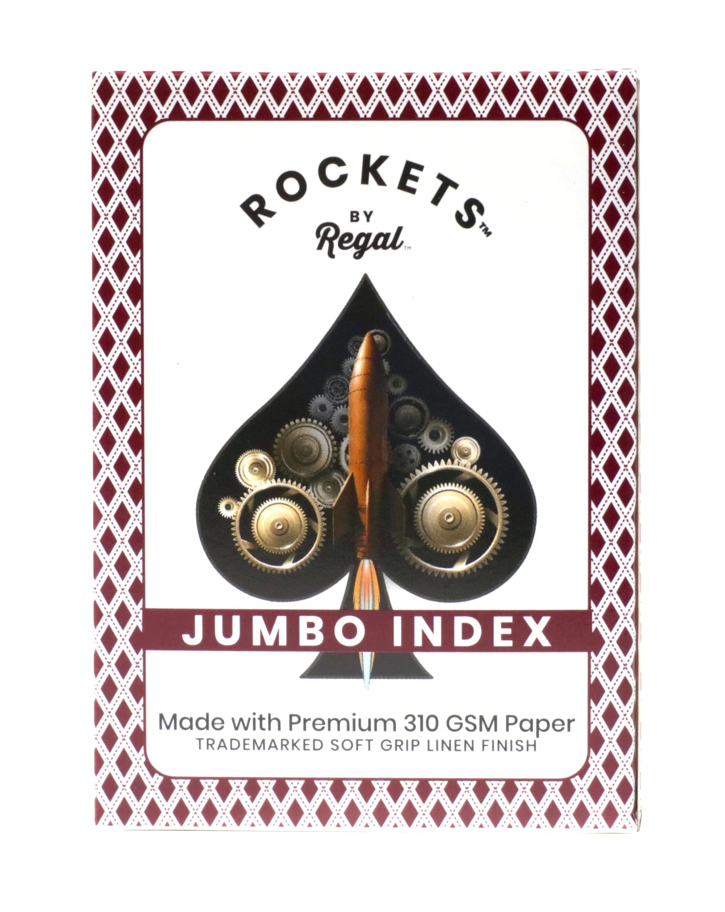Regal Games [12 Decks] Rocket Jumbo Playing Cards - Contains 6 Red & 6 Blue Decks, 310 GSM Paper, 2.5" x 3.5" Plastic Coated Cards with Extra Large