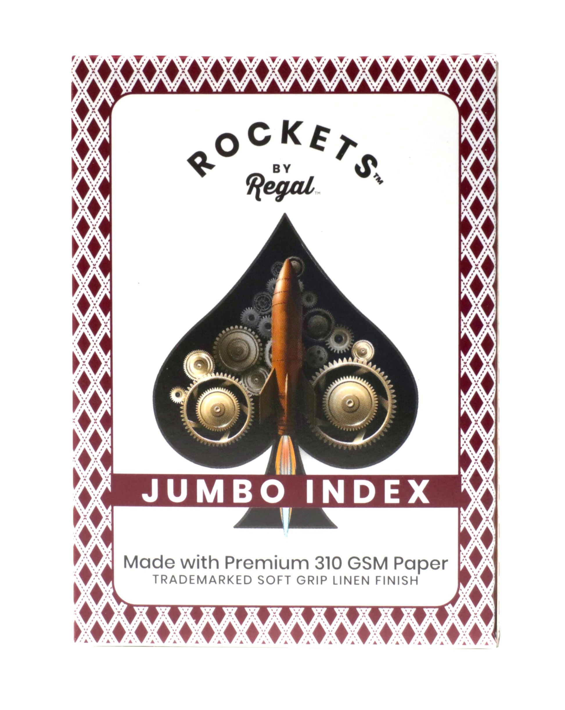 Regal Games [12 Decks] Rocket Jumbo Playing Cards - Contains 6 Red & 6 Blue Decks, 310 GSM Paper, 2.5" x 3.5" Plastic Coated Cards with Extra Large