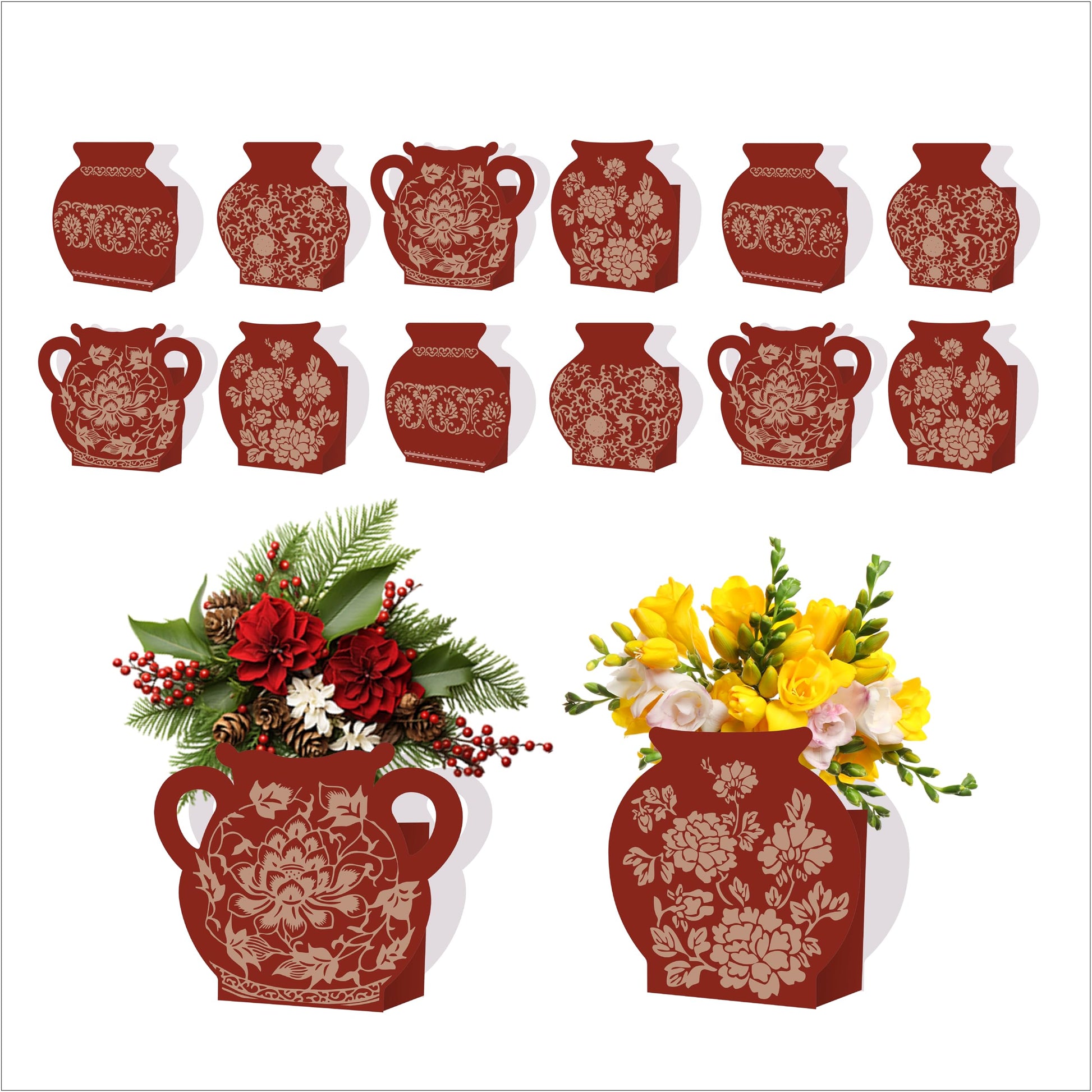 PCTOMU Cielito Lindo Party Decoration, Platos De Barro Mexicanos Paper Vase