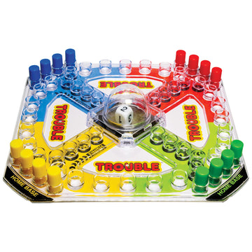 Winning Moves Classic Trouble, with Retro Art and Pop-O-Matic Popper