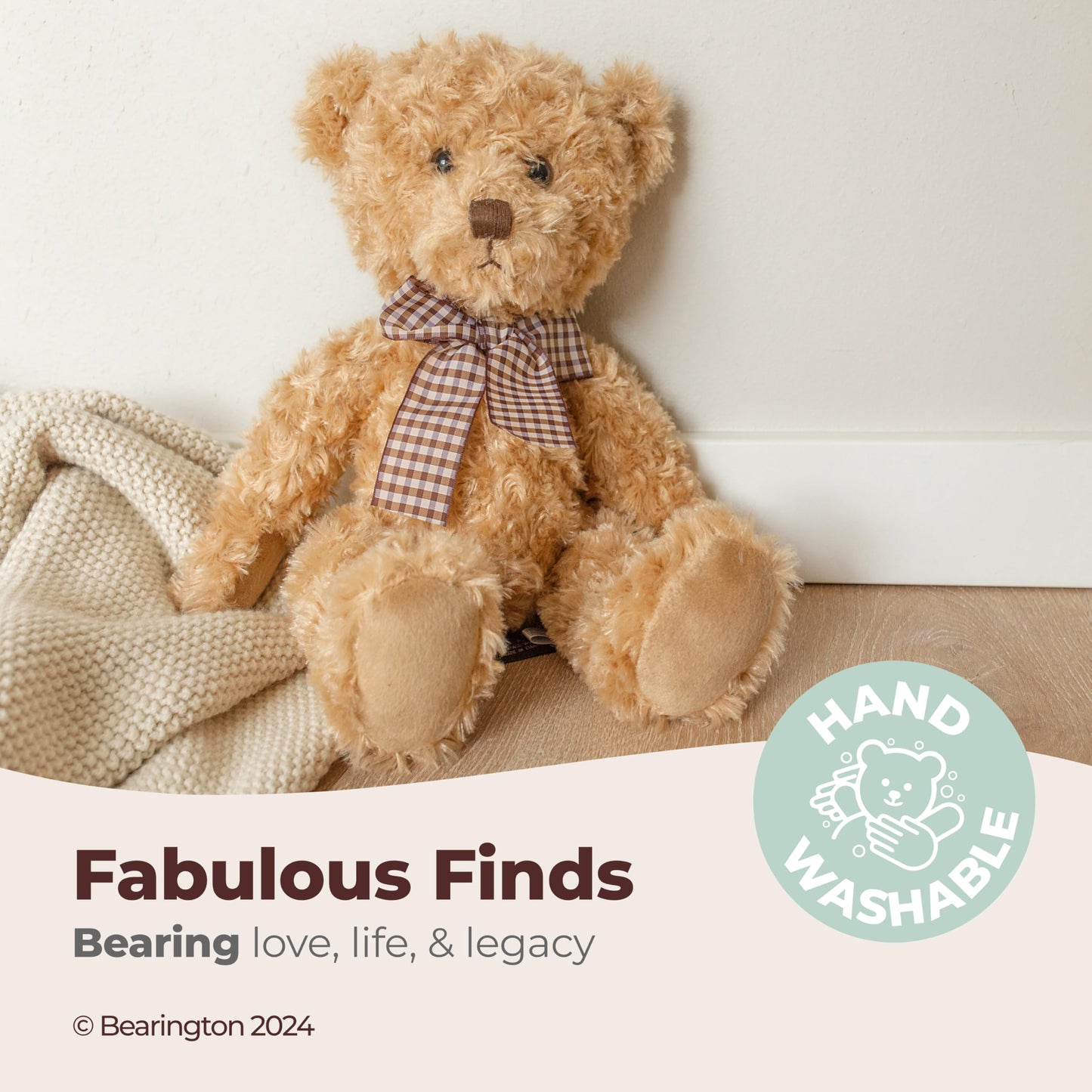 Bearington Theodore Teddy Bear Stuffed Animal - 17" Soft Teddy Bear Plush Toy with Fluffy Fur and Huggable Design - Adorable Classic Cuddly Gift
