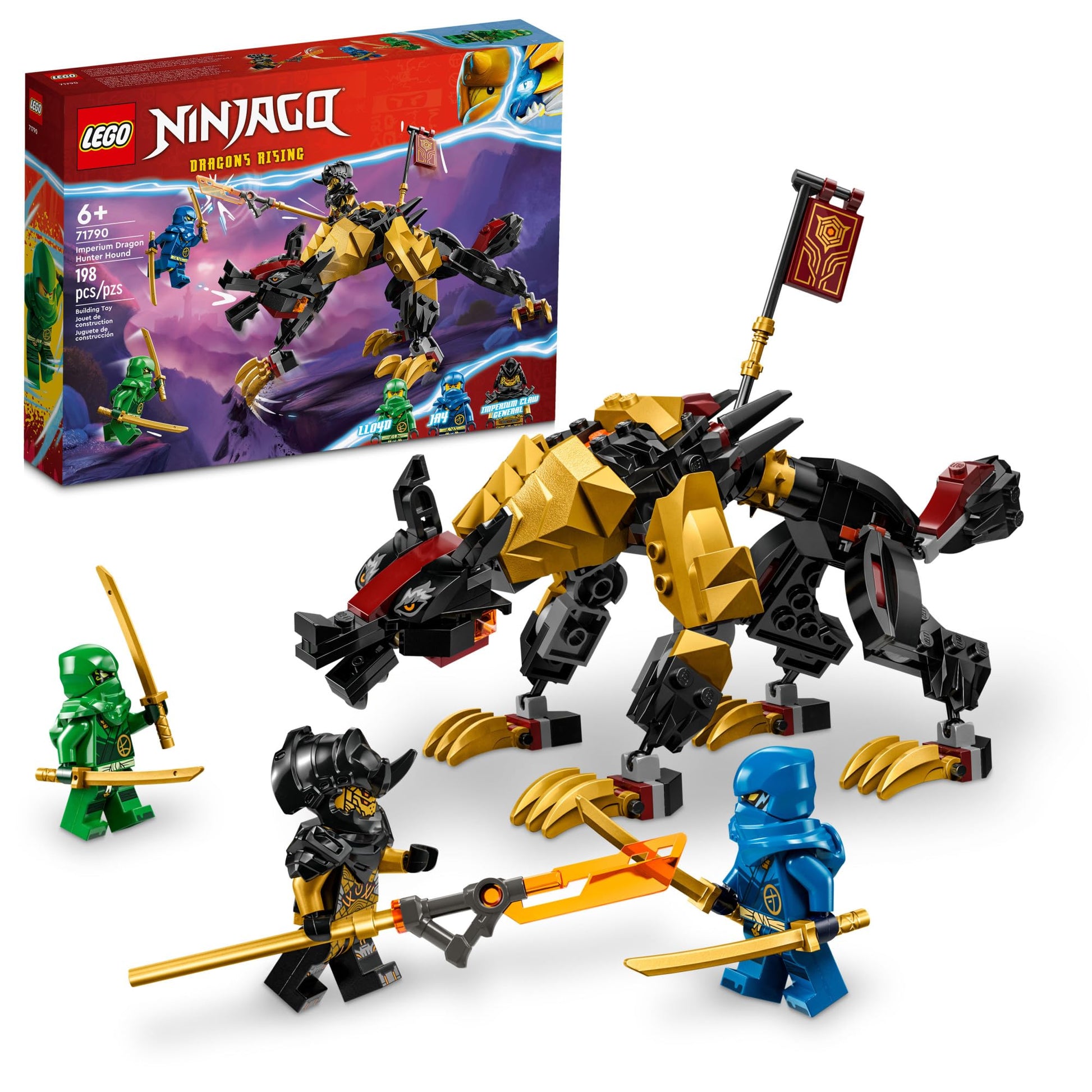 LEGO NINJAGO Imperium Dragon Hunter Hound 71790 Building Set Featuring Monster and Dragon Toys and 3 Minifigures, Great Ninja Toys for Kids Ages 6+