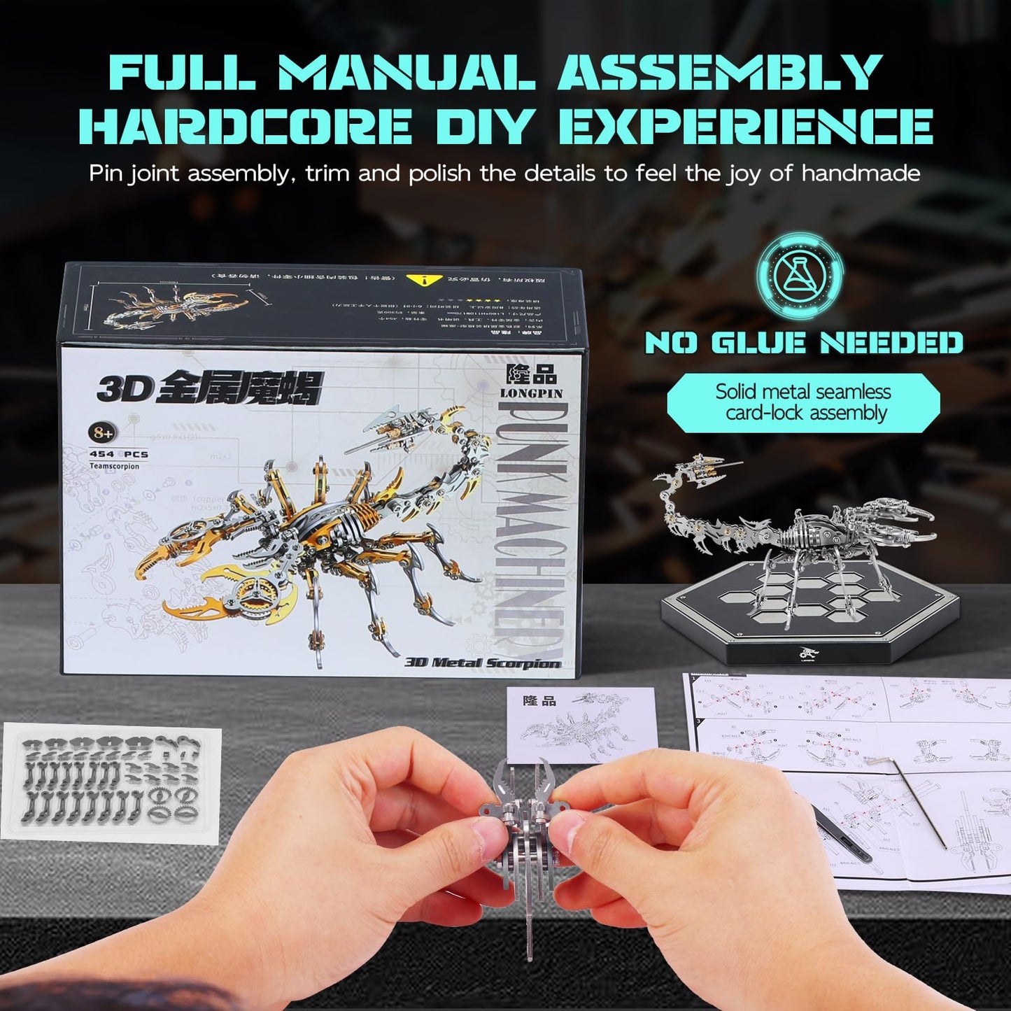 3D Metal Scorpion Puzzle Steel DIY Model Kit(Stainless Steel