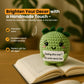 AltrEgo Emotional Support Positive Dashing Dino Crochet Toy, Handmade, with Message Card | Anniversary Birthday Gratitude Couple Mini, Décor
