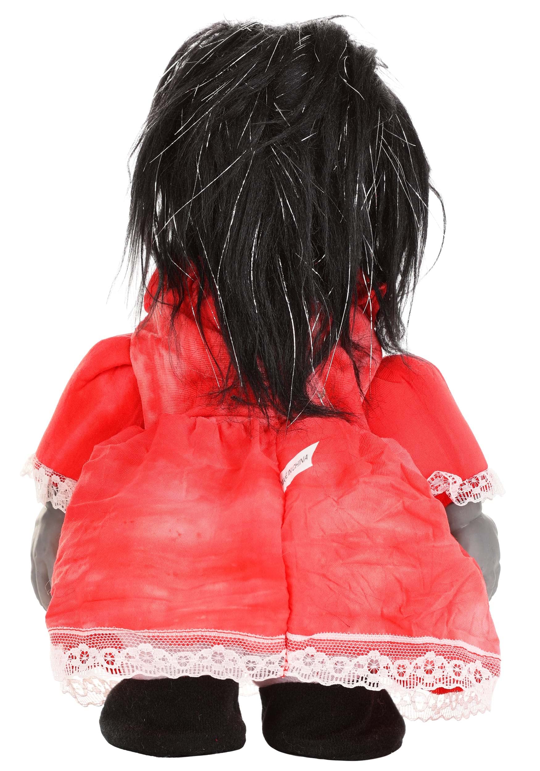 Fun Costumes Haunted Heather Doll Creepy Halloween Decorations, Animated Decor Molded Plastic Head, Hands, & Torso, Soft Arms, Scary Dolls