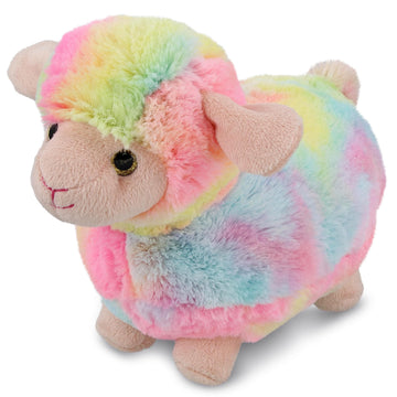 DolliBu Rainbow Sheep Stuffed Animal - Soft Huggable Sheep Stuffed Toy, Adorable Playtime Fantasy Plush Toy, Cute Cuddle Gifts for Kids and Adults - 8