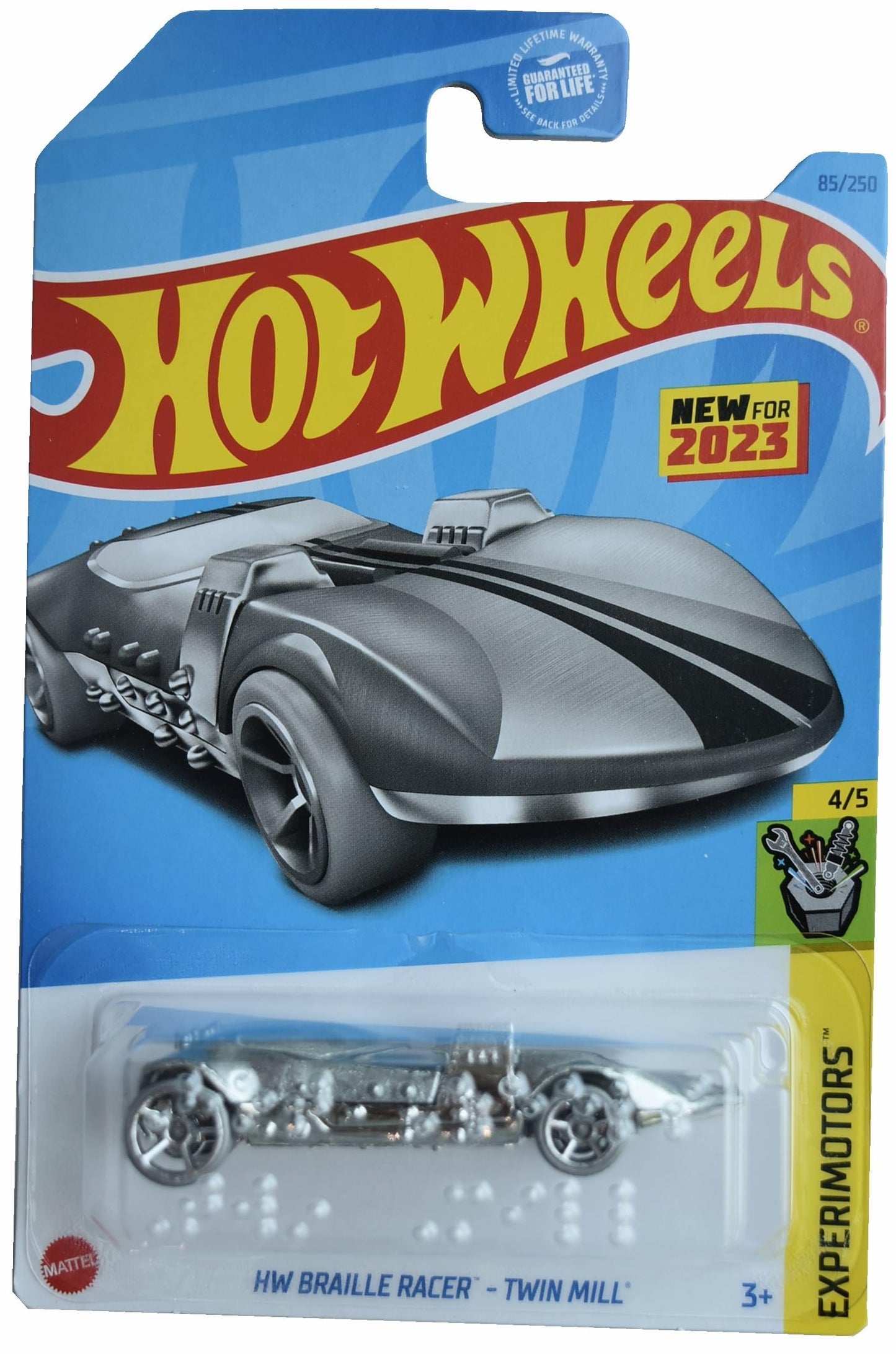Matchbox Hot Wheels HW Braille Racer Twin Mill, Experimotors 4/5 [Silver] 85/250