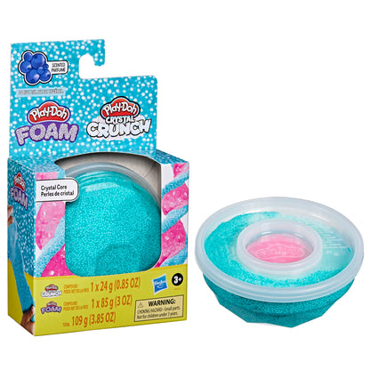 Play-Doh Foam Crystal Core Set, Blueberry Scented Modeling Foam with Hot Pink Crystal Crunch Center, Kids Toys for 3 Year Old Girls & Boys & Up,