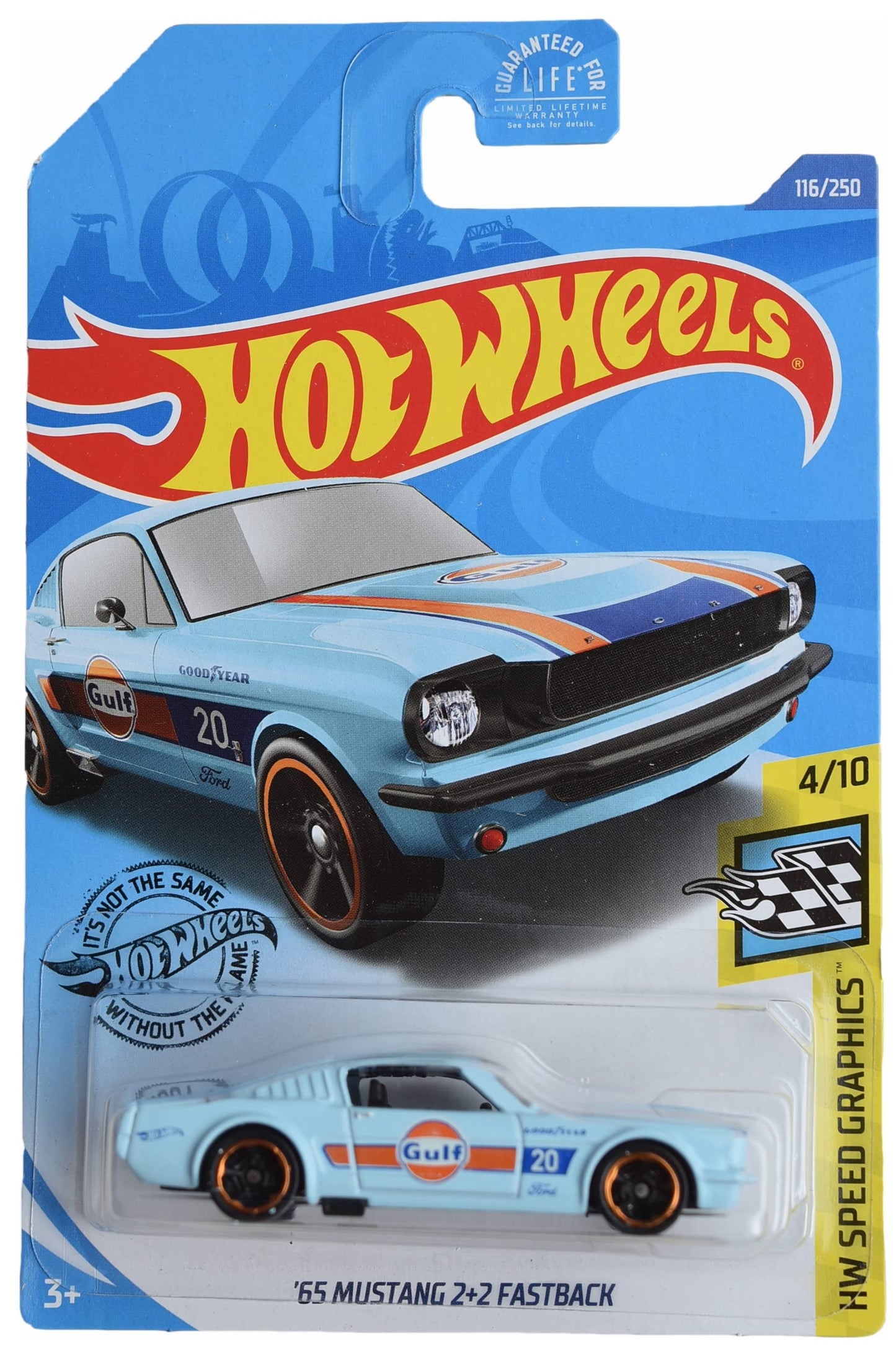Hot Wheels '65 Mustang 2+2 Fastback, [Blue] 116/250 Speed Graphics 4/10