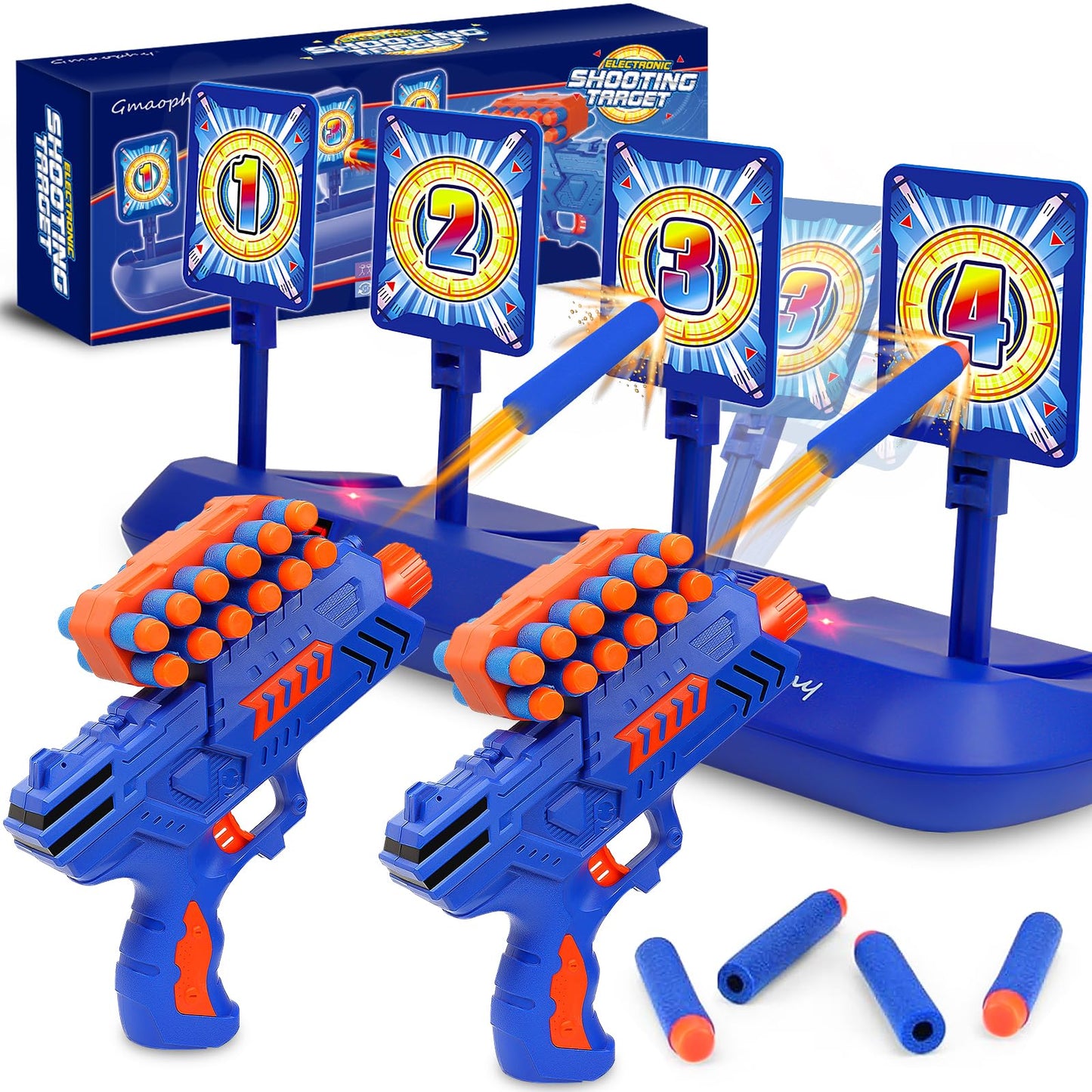 Digital Shooting Targets with Foam Dart Toy Blaster for Kids Shooting Games
