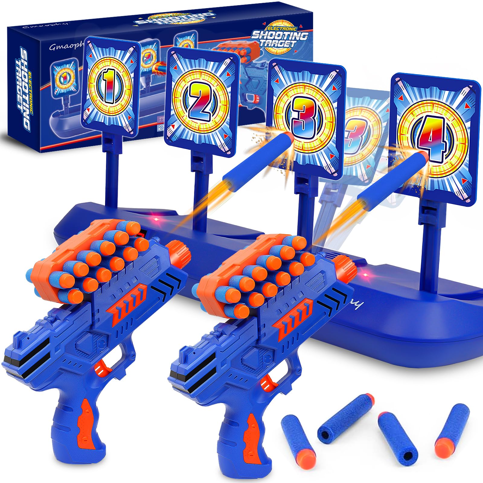 Digital Shooting Targets with Foam Dart Toy Blaster for Kids Shooting Games
