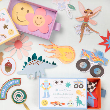 Meri Meri Unicorn Stickers (Pack of 25), Unicorn Party Favors, Decorative Stickers, Matchbox-Style Box, Easy Peel Back, Ages 3+