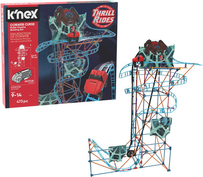 K'NEX Thrill Rides - Cobweb Curse Roller Coaster Building Set - 473Piece - Ages 9+ Construction Educational Toy Building Set