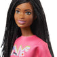 Barbie It Takes Two Doll, Brooklyn Fashion Doll with Braided Hair, Pink NYC Shirt, Metallic Skirt & White Shoes