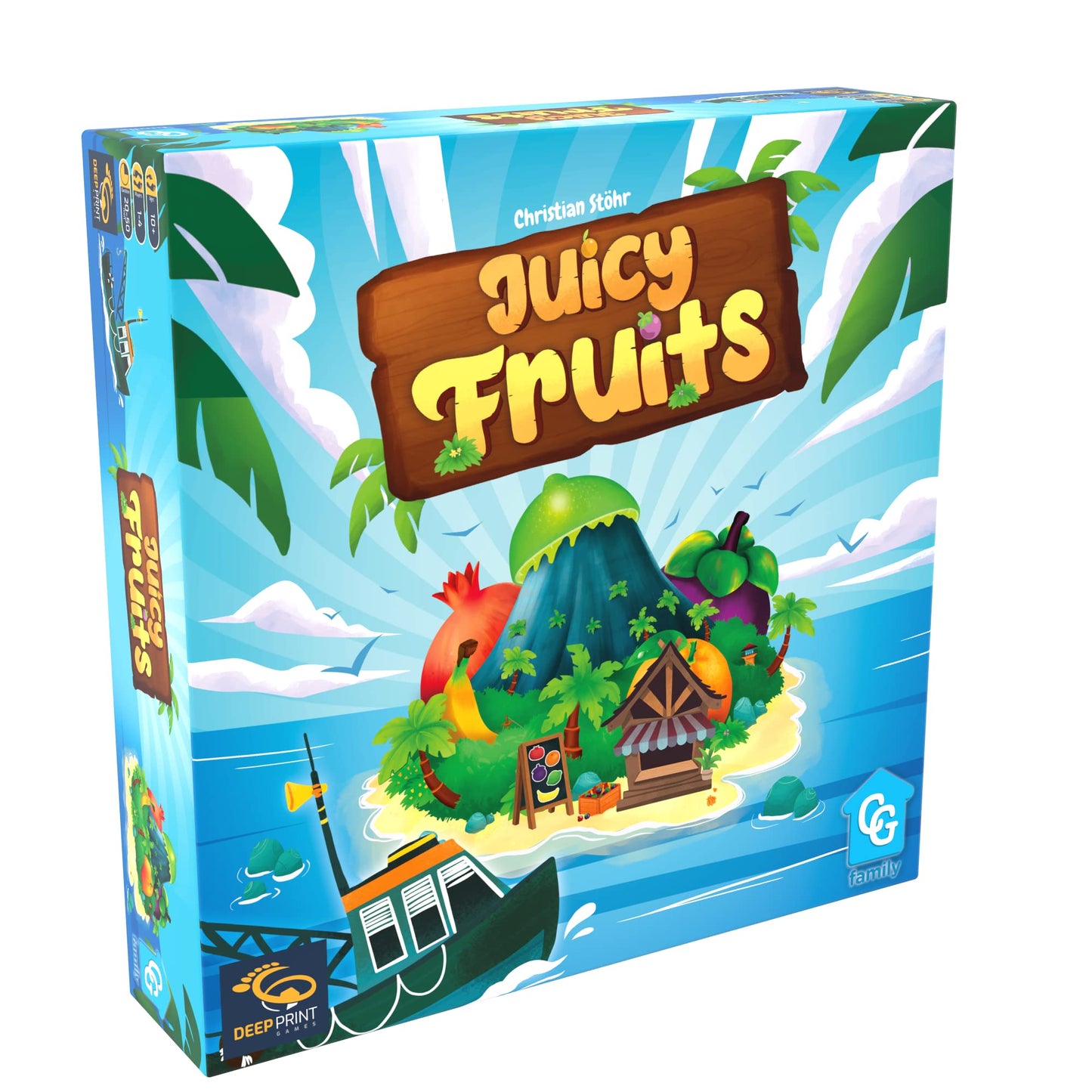 Capstone Games: Juicy Fruits, Strategy Board Game, Quick and Easy Game, Grow Delicious Fruit in Paradise 1 to 4 Players, 20 to 50 Minute Play Time