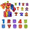 Lydaz 10 Pcs Number Robots Toys for Kids, STEM Educational Learning Action Figure Toys, Number Blocks Bots, Action Figures Toy, Preschool Math Toy