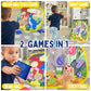 Grip Kids 2-in-1 Dinosaur & Animal Bean Bag Toss Game - Double-Sided 27" Target Board with 6 Bean Bags - Outdoor & Indoor Toy for Toddlers & Kids Ages