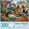 Bits and Pieces - Large 300 Piece Jigsaw Puzzle for Adults - ‘Unloading The Pick - Up’ - Jigsaw Puzzle by Artist Larry Jones, Completed Puzzle Size
