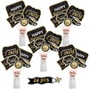 Boao 24 Pcs Retirement Party Decoration Set Retirement Table Decorations Golden Centerpiece Sticks Glitter Centerpieces for Tables Superannuation