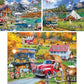 Bits and Pieces - Value Set of Three Large 300 Piece Jigsaw Puzzles for Adults - Lake & New England Farm Jigsaw Puzzles by Ali Innis, Completed Puzzle