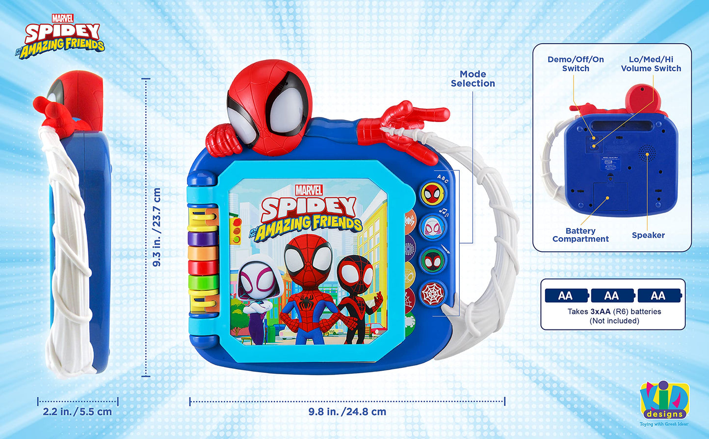 Spidey and His Amazing Friends Kids Book, Learning Toys for Toddlers 3+