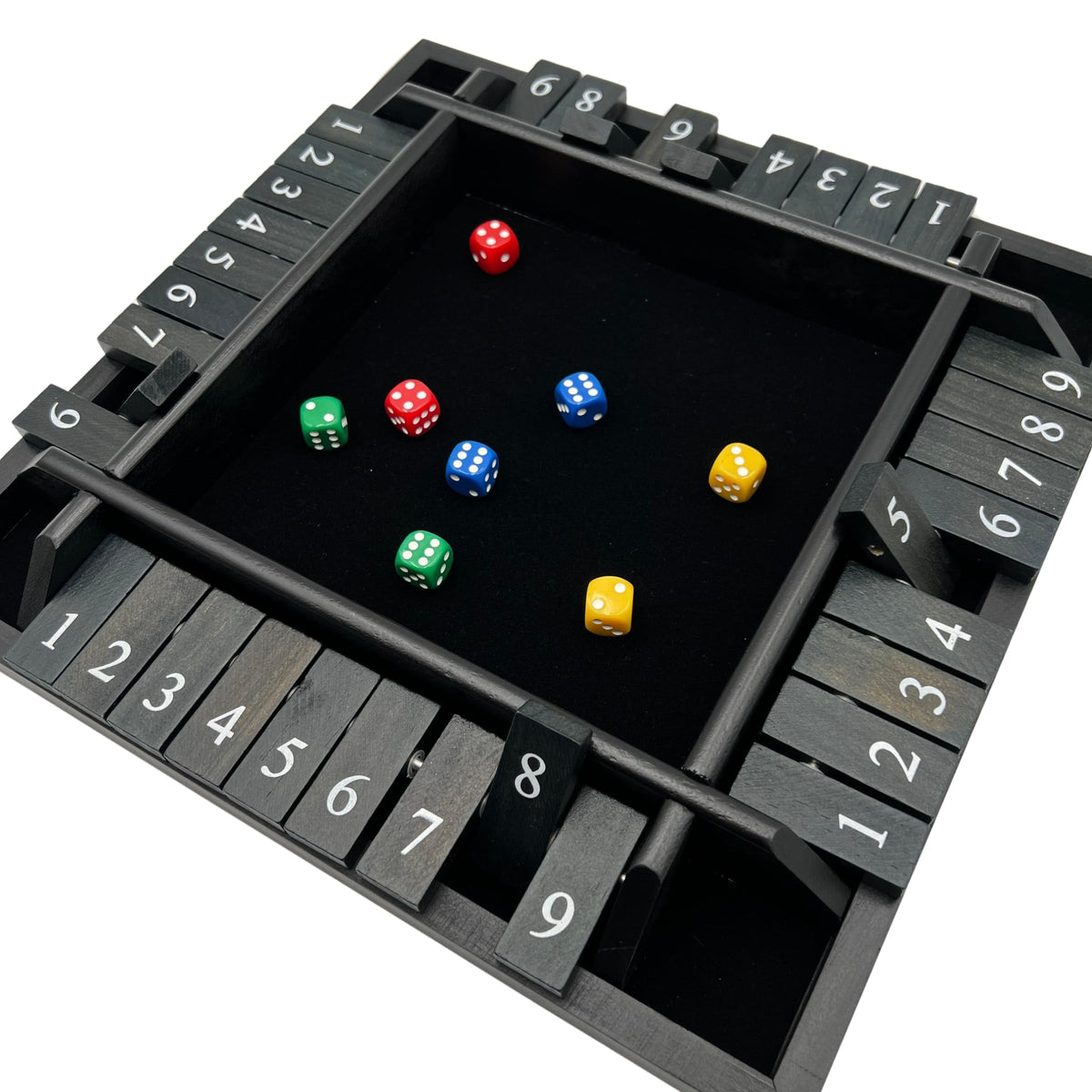 University Games Board Game Shut-The-Box 4 Way Play Multi, 14"