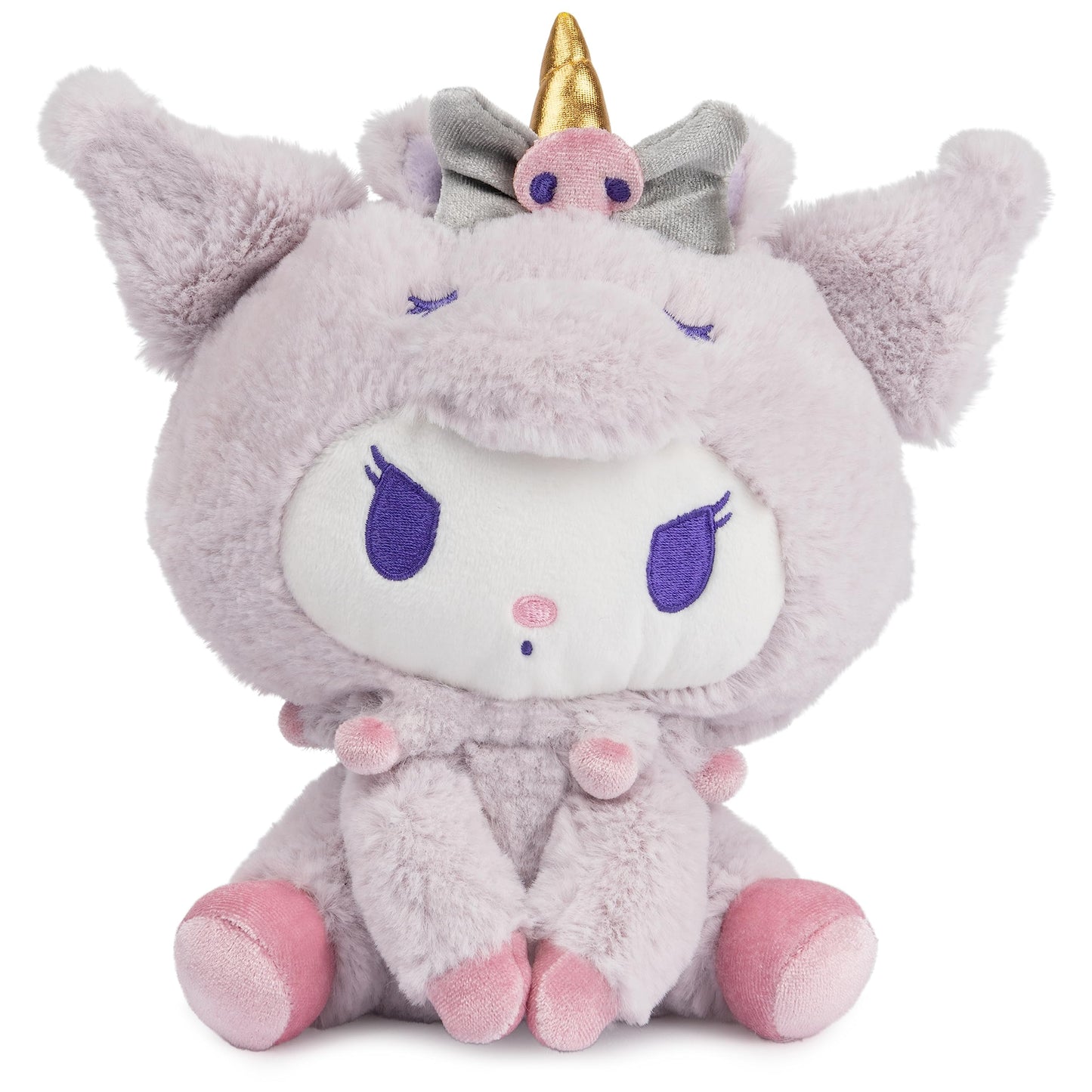 GUND Sanrio Kuromi 6" Plush Toy with Purple Unicorn Outfit; Ages 1+
