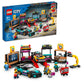 LEGO City Custom Car Garage 60389, Toy Garage Building Set with 2 Customizable Cars and Car Accessories, Pretend Play Mechanic Toy with 4 Minifigures